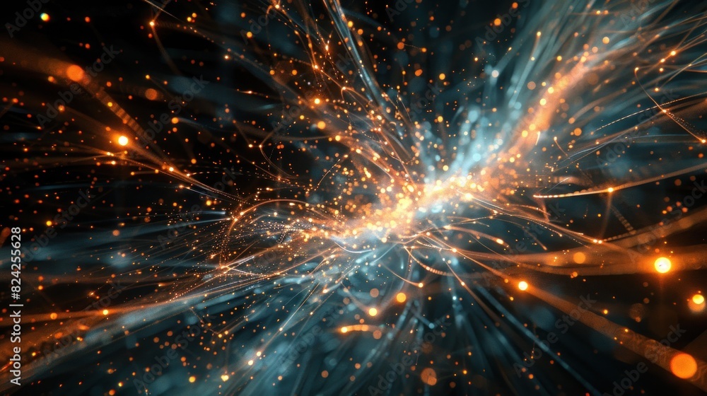 A bright blue and orange galaxy with many stars. The stars are scattered throughout the galaxy and are glowing brightly. The galaxy is full of energy and movement, giving it a sense of excitement A bright blue and orange galaxy with many stars. The stars are scattered throughout the galaxy and are glowing brightly. The galaxy is full of energy and movement, giving it a sense of excitement