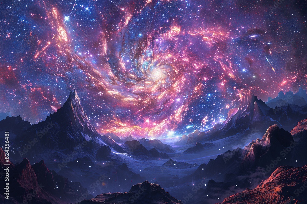 Obraz premium Gorgeous Milky Way and Nebula