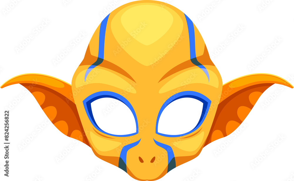 Photo booth alien creature cartoon personage mask Photo booth alien creature cartoon personage mask