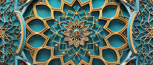 Intricate 3D Islamic Pattern Vector Art for Cultural Designs and Decorations