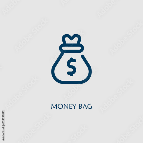Vector graphic of a dollar sign icon, illustration sign and symbol for finance and profitability