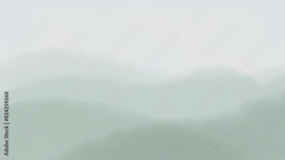 Mountains Scenic Landscape with Fog Mountains Scenic Landscape with Fog