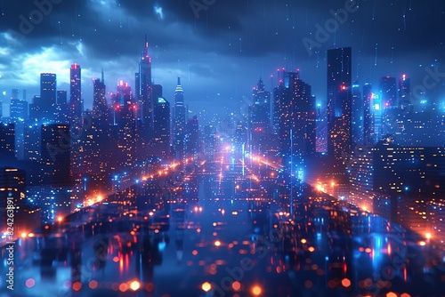 The Lines of Electronic Scattering and Cities