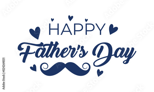 Happy Fathers Day greeting with hand written lettering