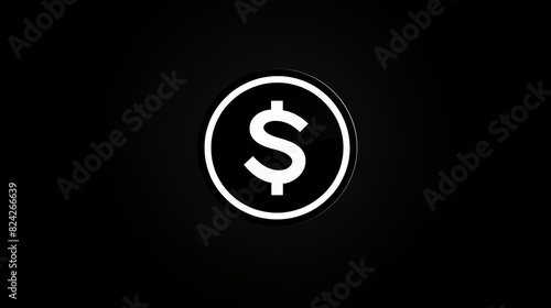 A white dollar sign symbol inside a circle on a black background.