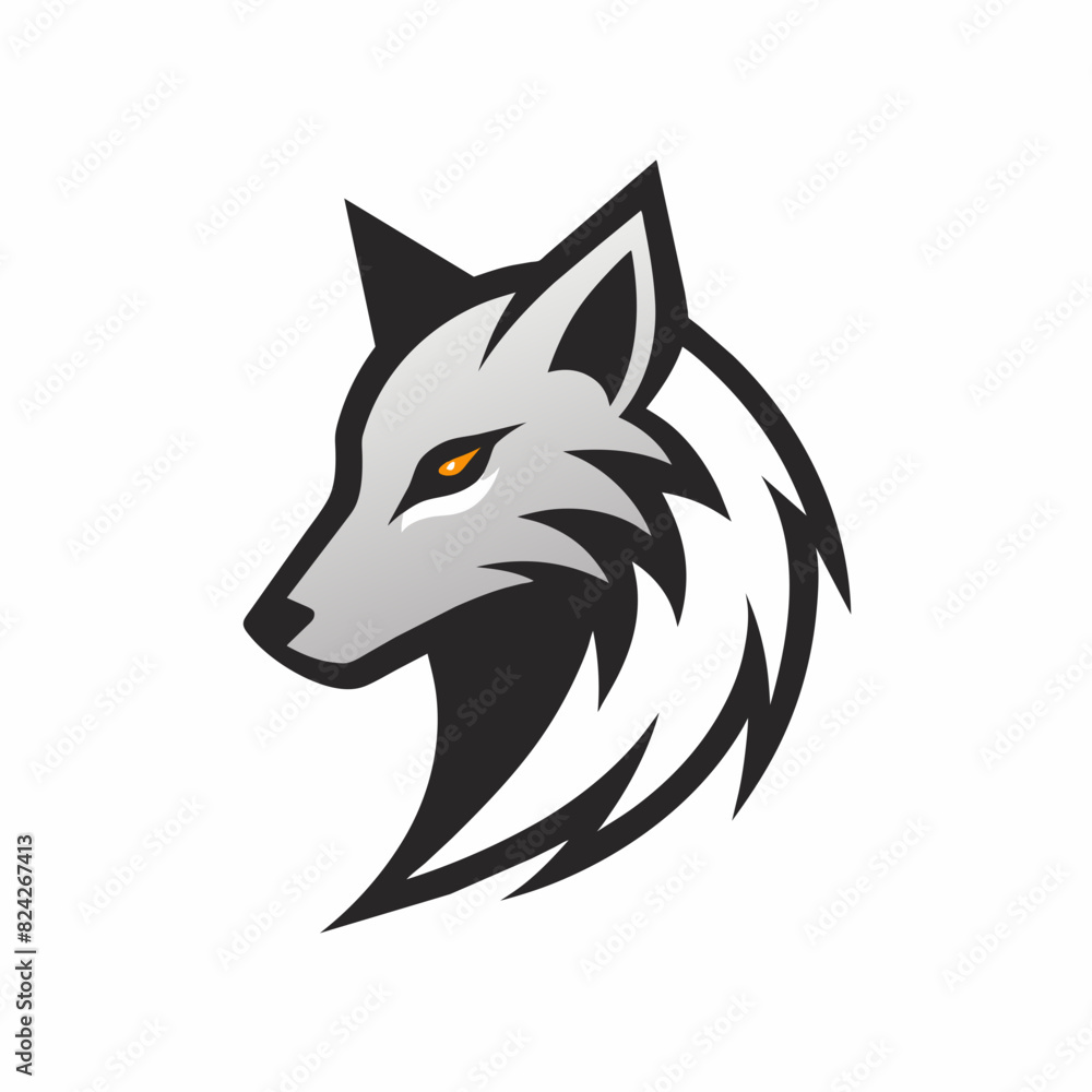 fox head icon isolated on white fox head icon isolated on white