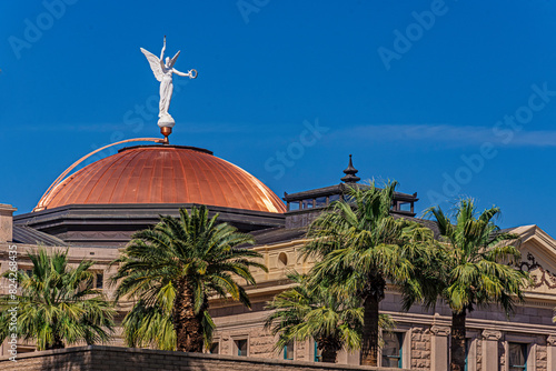 Arizona State Capitol Building in Phoenix, Angel on top of the copper dome