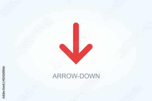 Arrow Down Vector  Or Logo Sign Symbol Illustration