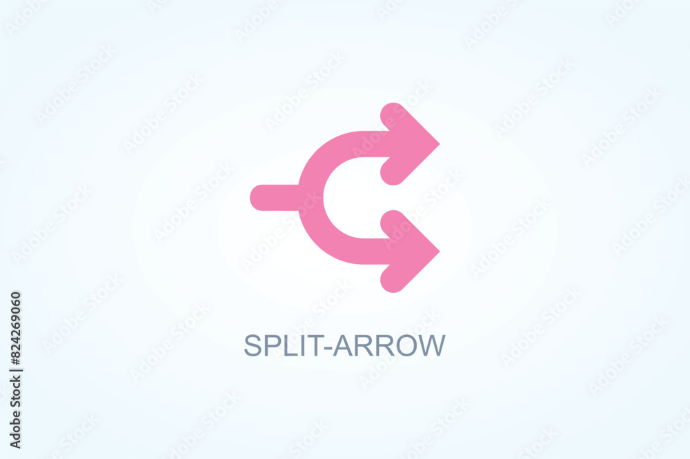 Split Arrow Vector  Or Logo Sign Symbol Illustration