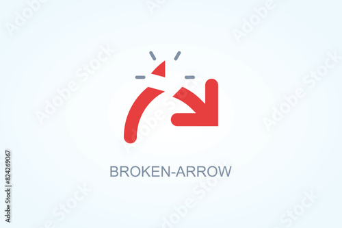 Broken Arrow Vector  Or Logo Sign Symbol Illustration