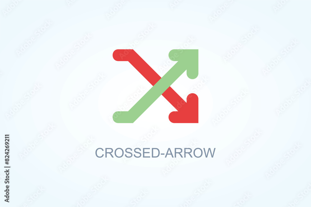 Crossed Arrow Vector Or Logo Sign Symbol Illustration Crossed Arrow Vector Or Logo Sign Symbol Illustration
