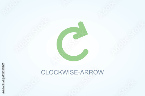 Clockwise Arrow Vector  Or Logo Sign Symbol Illustration