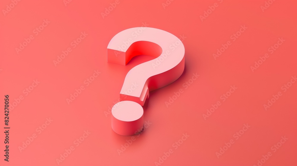 3D isometric pictograph of a question mark 3D isometric pictograph of a question mark