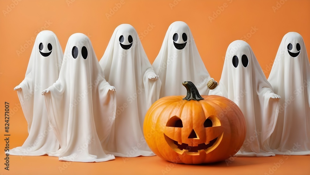halloween pumpkin and ghost halloween pumpkin and ghost