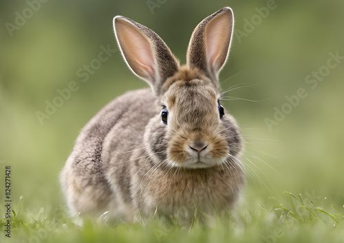 A young European rabbit (Oryctolagus cuniculus) faces the camera.