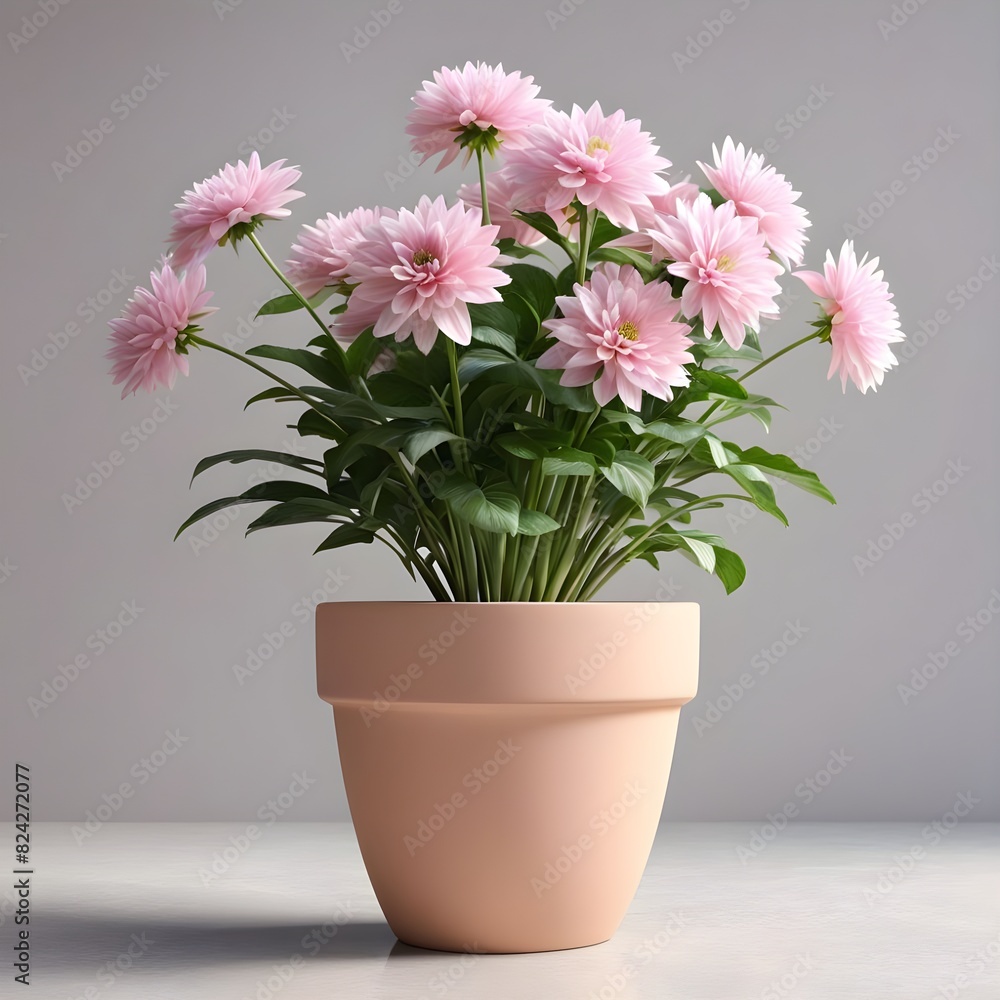 flowers in a flower pot in the center flowers in a flower pot in the center