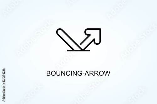 Bouncing Arrow Vector  Or Logo Sign Symbol Illustration