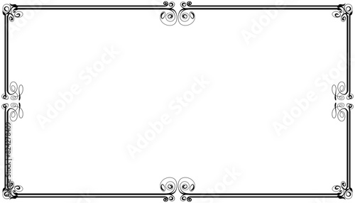 Vintage black frame design. Perfect for invitation cards, book covers, wallpapers, banners, web
