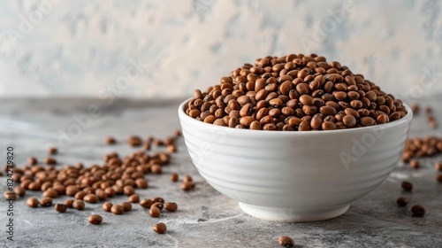 White bowl with koro beans