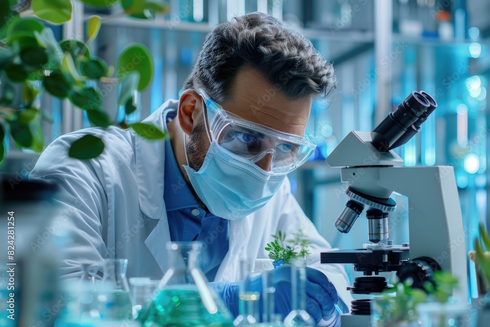 Men working in the laboratory Men working in the laboratory