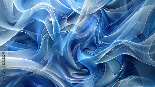Abstract blue fractal background,abstract blue background with smooth lines in it, beautiful fractal design ,Abstract blue background with wavy lines ,Abstract blue waves or veils background texture photo