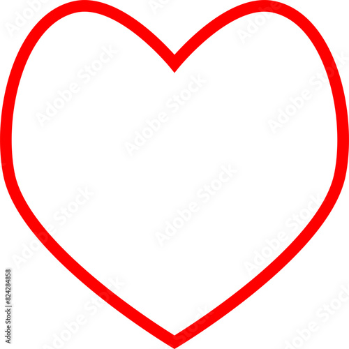 シンプルな赤いハート. Simple Red Heart.