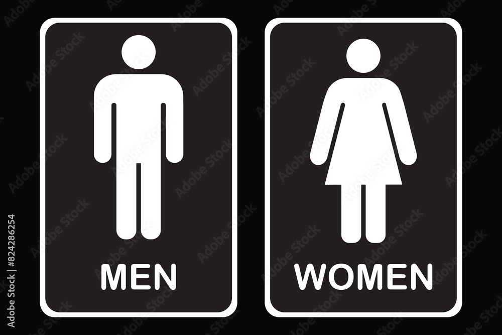 Toilet sign vector with man and woman symbol. Modern Flat Icon Set Toilet sign vector with man and woman symbol. Modern Flat Icon Set