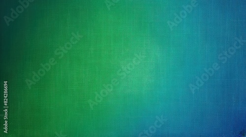 A vibrant gradient background shifting from emerald green to royal blue, with a delicate grainy texture giving the design a refined fusion.