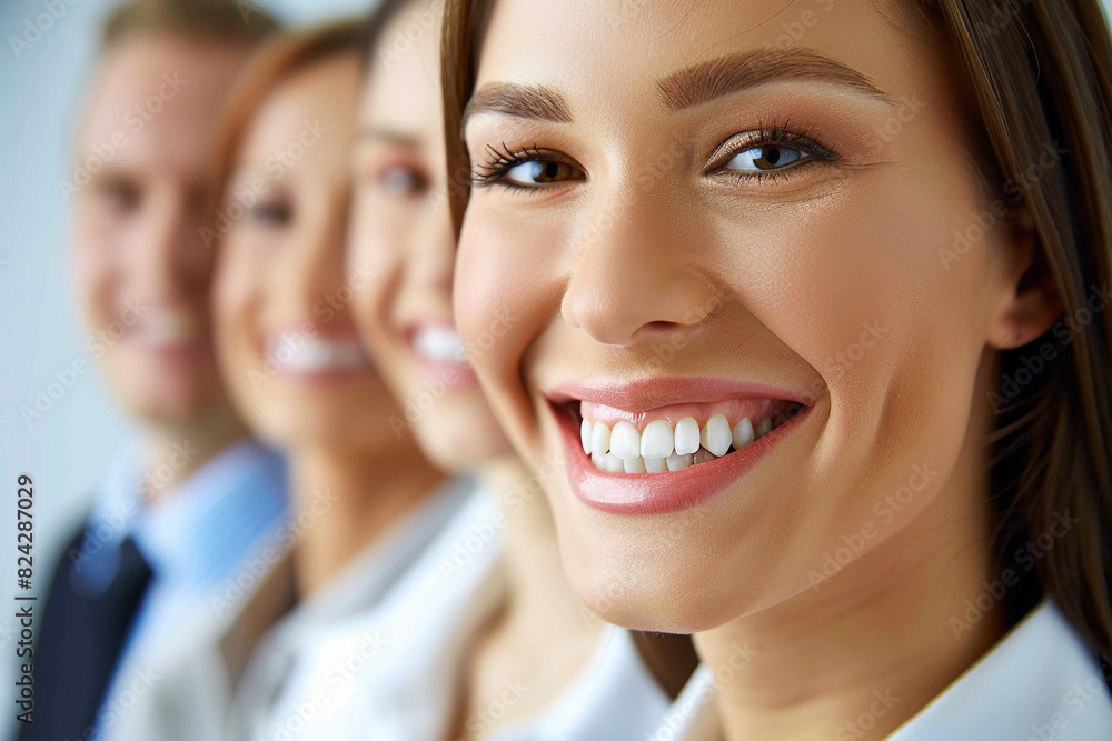 Business people close up smile posting confident. Business people close up smile posting confident.