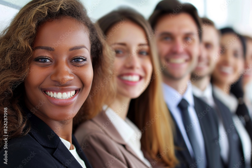 Business people close up smile posting confident. Business people close up smile posting confident.