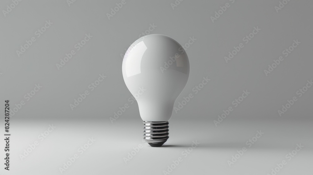 A 3D rendering of a lightbulb on a white background. A 3D rendering of a lightbulb on a white background.