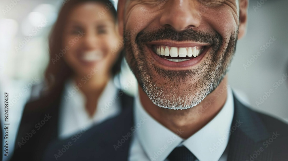 Business people close up smile posting confident. Business people close up smile posting confident.