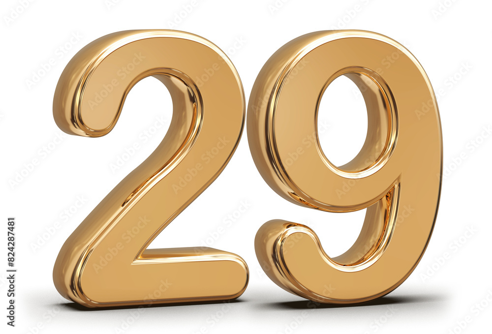 Golden 3d number 29 Golden 3d number 29