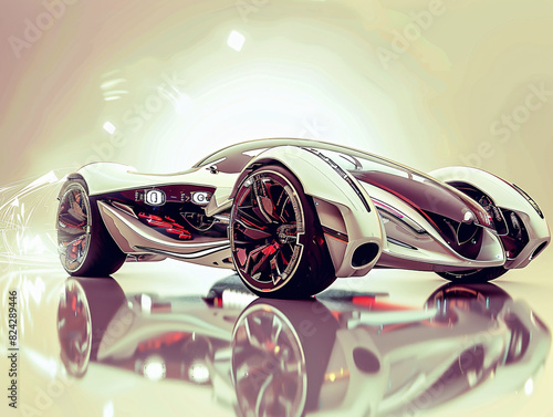 Futuristic super running car New energy vehicle
 photo