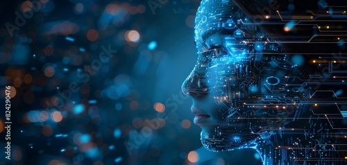 Wallpaper Mural Face of AI consultant, Business processes, Automation efficiency, Technological productivity, Futuristic advancements Torontodigital.ca