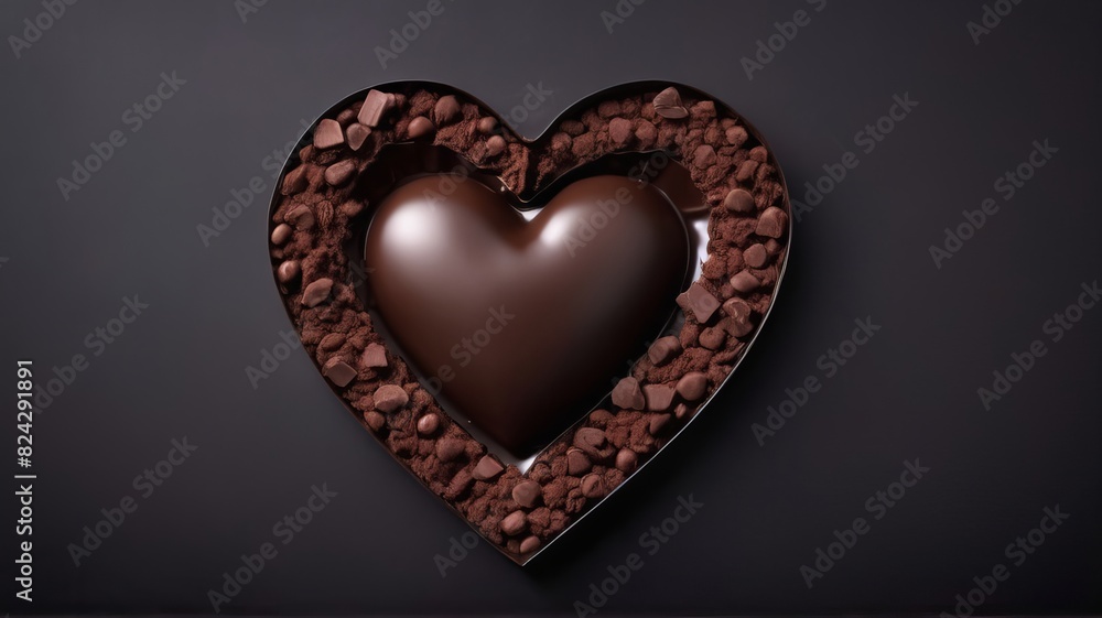 Obraz premium Happy Realistic world chocolate day celebration with chocolate flooding illustration background, Generative Ai