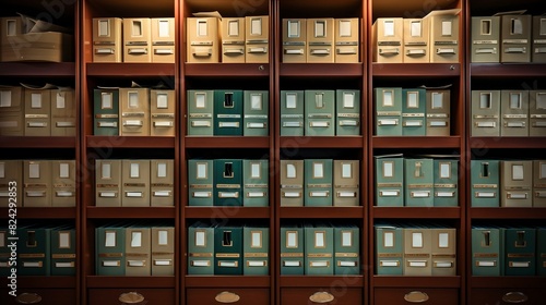 A photo of a well-organized legal filing system photo