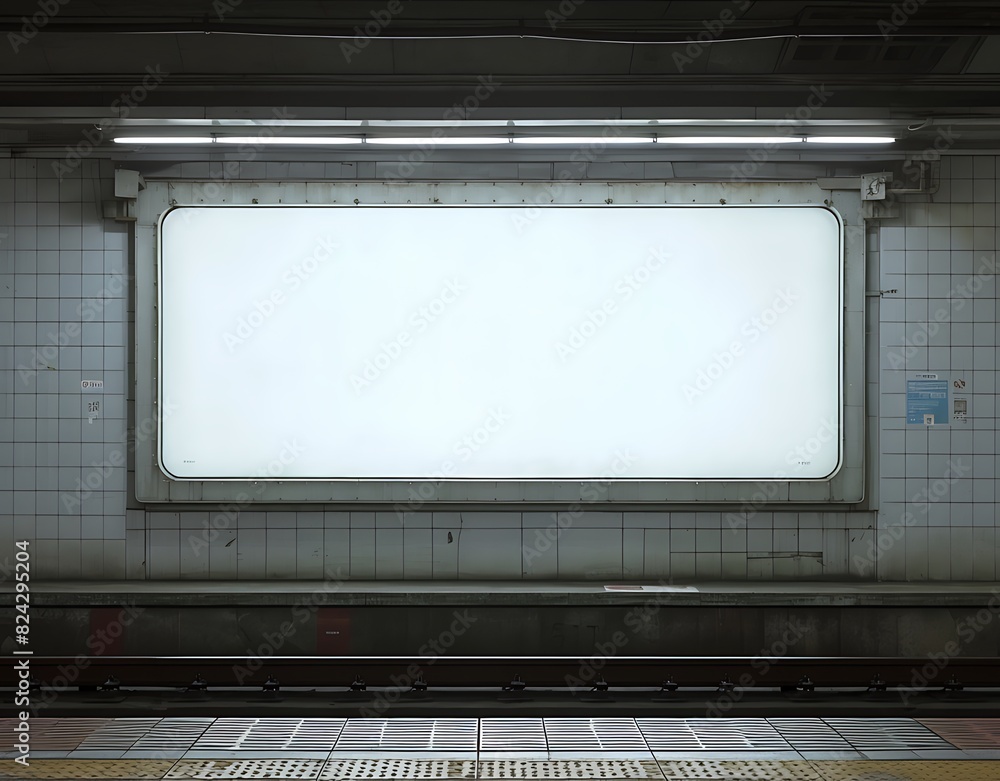 Urban Advertising Mockup: Blank White Billboard on City Street Urban Advertising Mockup: Blank White Billboard on City Street