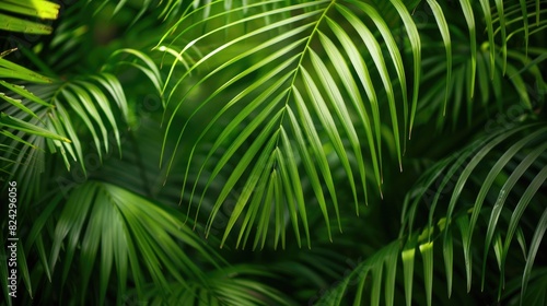 Texture of palm branches in the background