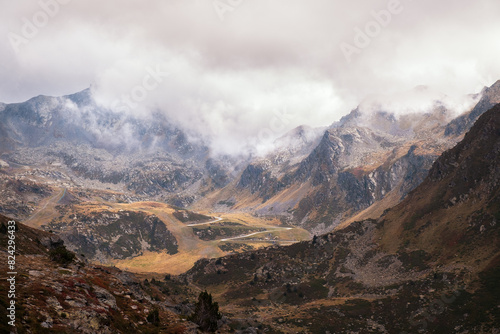 mountains in the morning