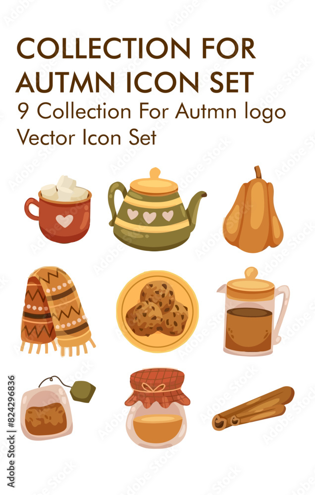 Autumn logo vector icon set Autumn logo vector icon set