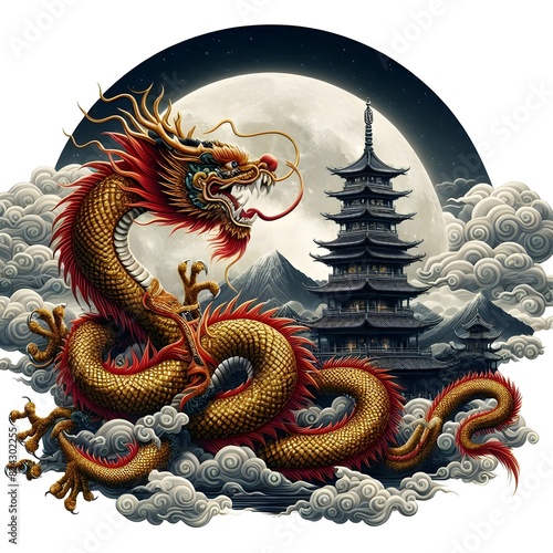 Wallpaper Mural Unique Chinese dragon Torontodigital.ca