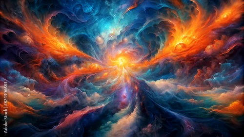 4K abstract painting background seamless loop