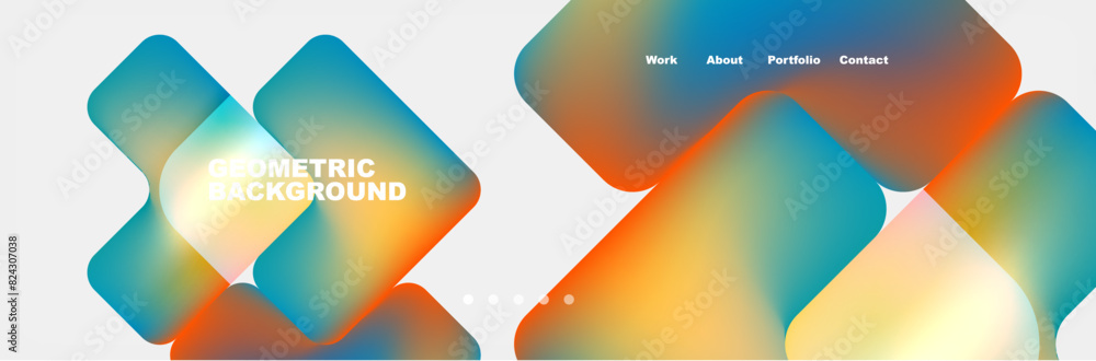 Arrows and squares with bright colors and round angles. Vector Illustration For Wallpaper, Banner, Background, Card, Book Illustration, landing page Arrows and squares with bright colors and round angles. Vector Illustration For Wallpaper, Banner, Background, Card, Book Illustration, landing page