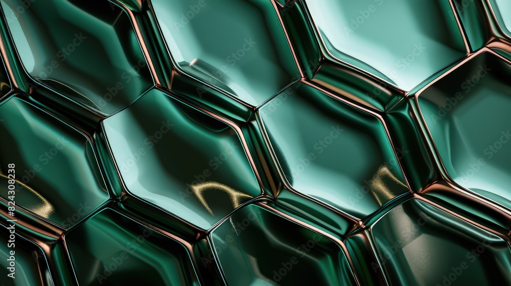 An artistic geometric abstract background featuring intricate hexagons and fluid patterns in shades of emerald green and bronze, providing a polished and luxurious look. An artistic geometric abstract background featuring intricate hexagons and fluid patterns in shades of emerald green and bronze, providing a polished and luxurious look.