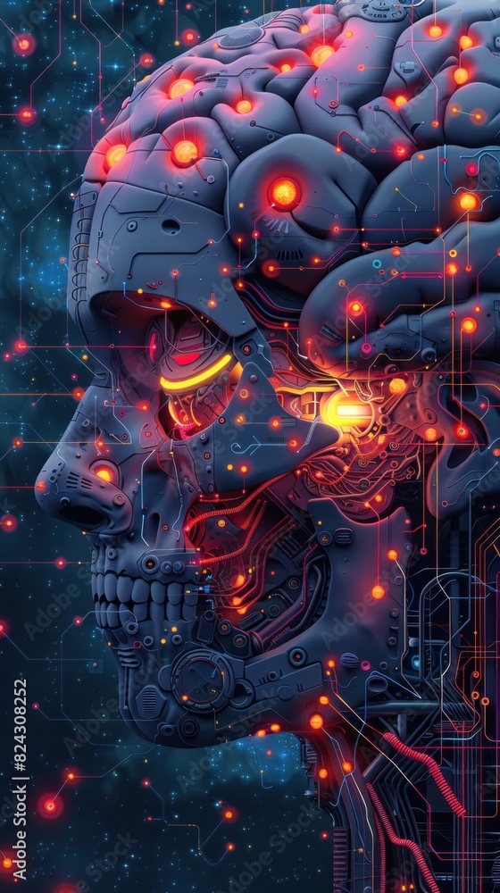Design a highly detailed sticker of a business brain flourishing with intricate neural connections Design a highly detailed sticker of a business brain flourishing with intricate neural connections