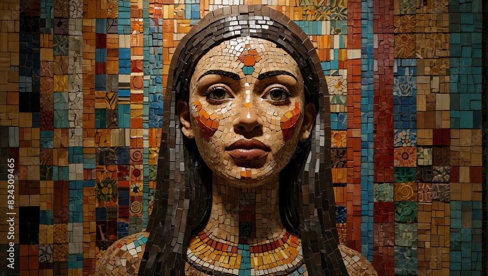 Unity Mosaic: An intricate mosaic artwork composed of various vibrant tiles, each representing a different culture, ethnicity, or background. Unity Mosaic: An intricate mosaic artwork composed of various vibrant tiles, each representing a different culture, ethnicity, or background.