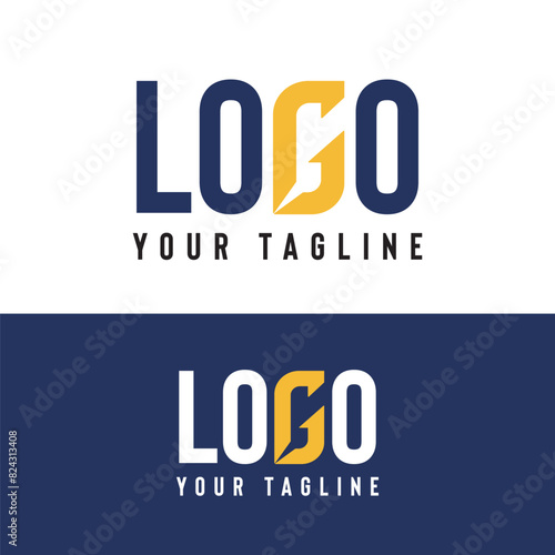 Creative logo with bubble talk icon vector eps 10