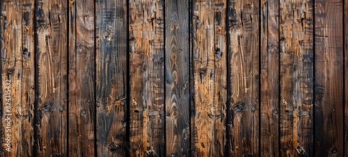 Wooden wall background, old brown wood texture, rustic