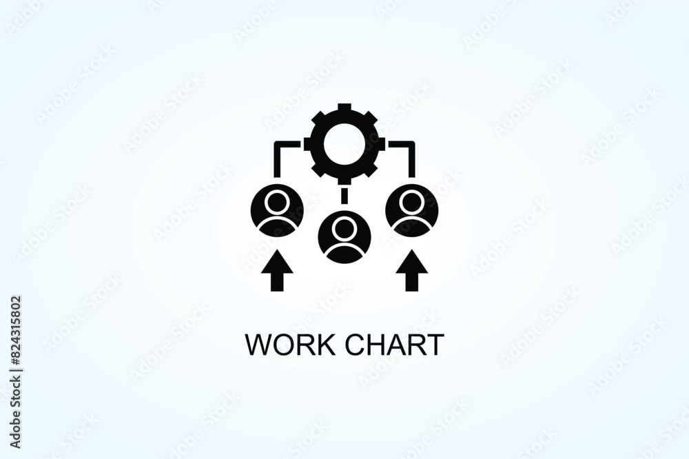 Work Chart Vector Or Logo Sign Symbol Illustration Work Chart Vector Or Logo Sign Symbol Illustration